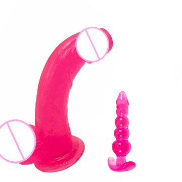 Silicone Big Dildo avec Anal Plug Sex Toys pour femme